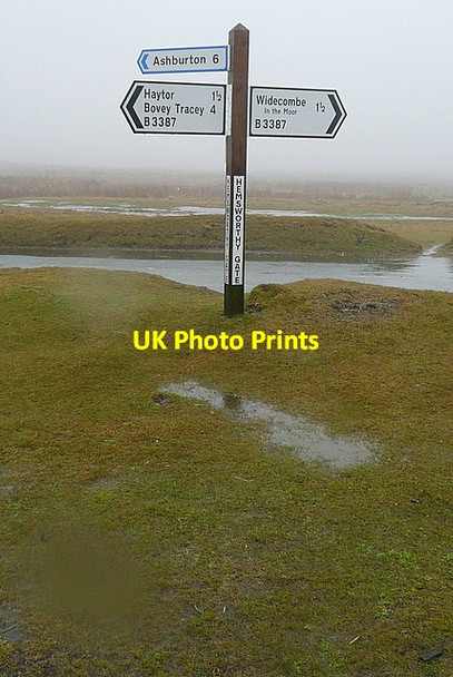 Photo 6"x4" Signpost at Hemsworthy Gate Bonehill\/SX7277 c2013