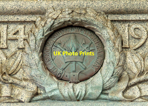 Photo 6"x4" GSWR War Memorial at Ayr railway station Ayr c2013