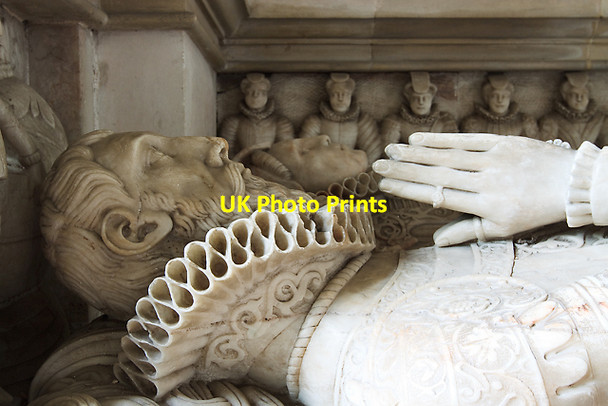 Photo 6"x4" St Mary's church, Acton Burnell - tomb of Sir Richard Lee & wife (detail 2) Acton Burnell c2013