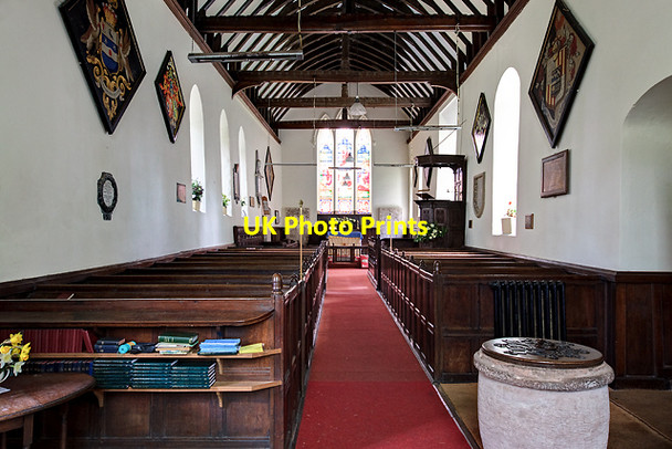 Photo 6"x4" St Michael's church, Pitchford - the nave Cantlop c2013