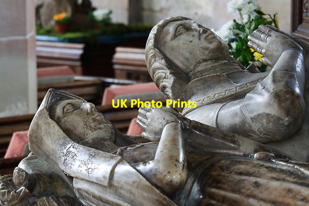 Photo 6"x4" St Bartholomew's church, Tong - tomb of Richard Vernon & wife Margaret (detail) Tong\/SJ7907 c2013