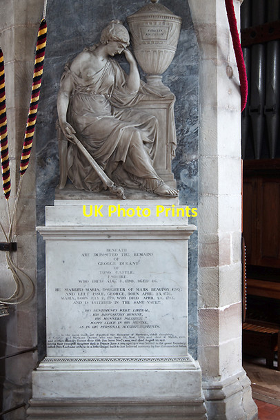 Photo 6"x4" St Bartholomew's church, Tong - monument to George Durant Tong\/SJ7907 c2013