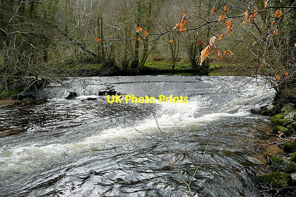 Photo 6"x4" Weir on the River Bovey Bovey Tracey c2013
