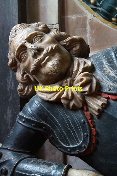 Photo 6"x4" St Lucy's church, Upton Magna - Walter Barker monument (detail 2) Upton Magna c2013
