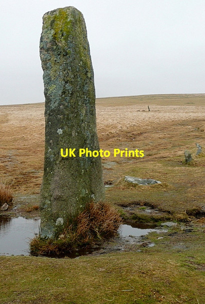 Photo 6"x4" Drizzle Combe stone row Giant's Basin c2013 P1