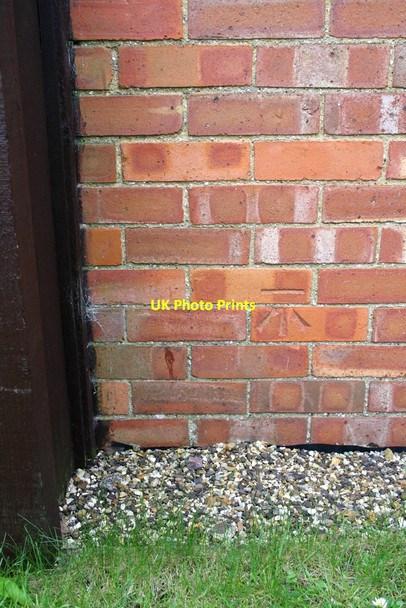 Photo 6"x4" Benchmark on #94 Halse Road Brackley\/SP5837 c2013