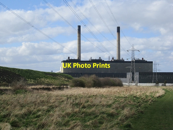 Photo 6"x4" Power line, Cockenzie power station Prestonpans c2013