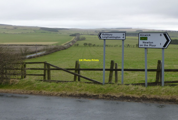Photo 6"x4" The road to Rothbury Glantlees c2013