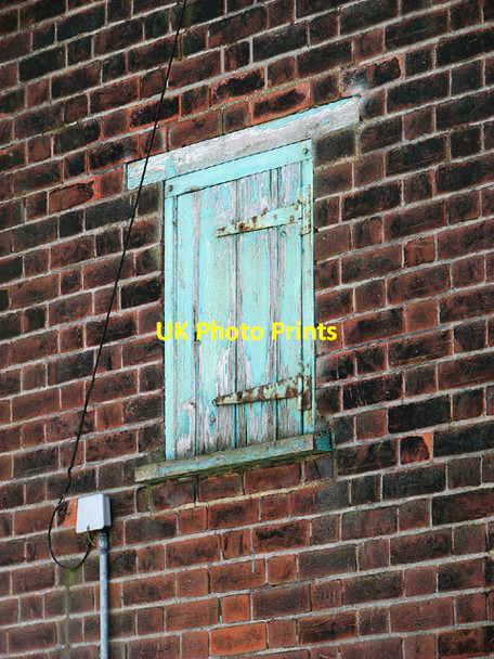 Photo 6"x4" Shuttered window at Beccles railway station Beccles c2013