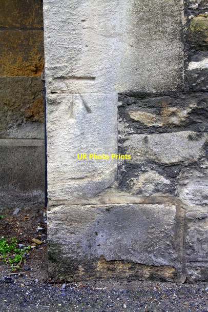 Photo 6"x4" Benchmark on the old Fire Engine House Brackley\/SP5837 c2013