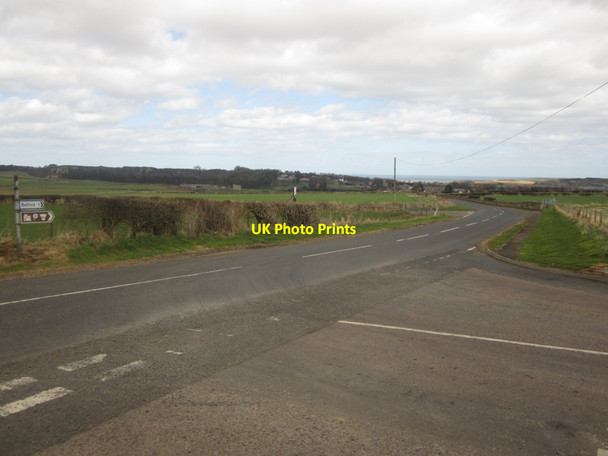 Photo 6"x4" Road junction west of Belford Belford\/NU1033 c2013