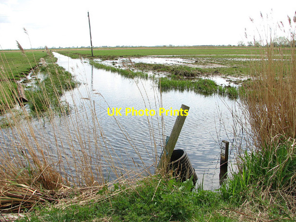 Photo 6"x4" Water level gauge board in drainage ditch, Cantley Cantley\/TG3803 c2013