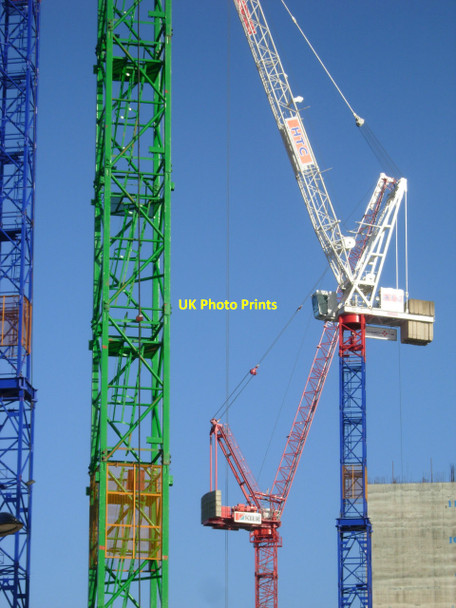 Photo 6"x4" Cranes at King's Cross London c2013