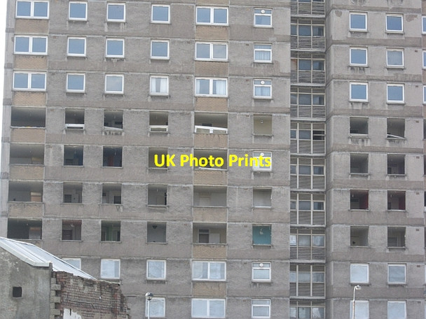 Photo 6"x4" Flats undergoing demolition Ibrox c2013