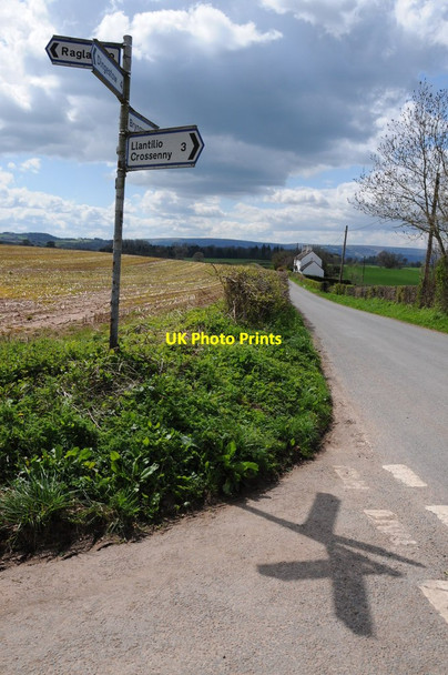 Photo 6"x4" Crossroads near Tregare Tregare c2013