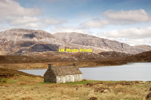 Photo 6"x4" An Old Building At Loch Stack Lochstack Lodge c2010