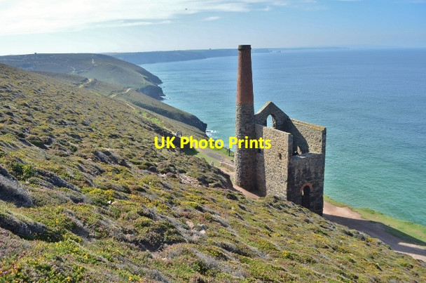 Photo 6"x4" Wheal Coates - St Agnes Higher Bal c2012