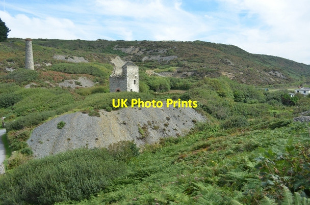 Photo 6"x4" Blue Hills Tin Mine Cross Coombe c2012 P1