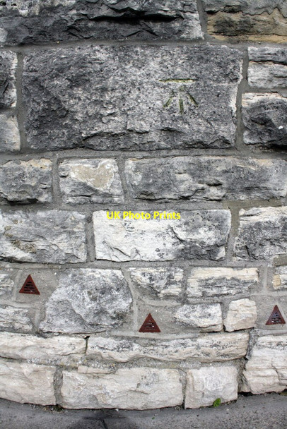 Photo 6"x4" Benchmark on The Keep Dorchester\/SY6890 c2012