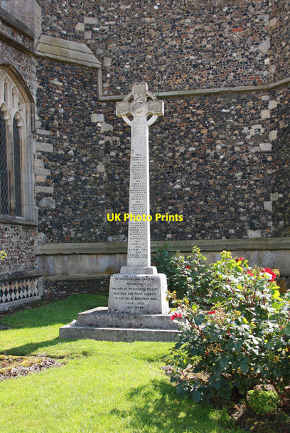 Photo 6"x4" St Mary, Walsham le Willows - Memorial cross Walsham Le Willows c2012