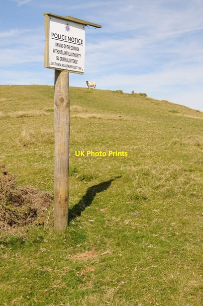 Photo 6"x4" Sign warning of driving on the common Camnant\/SO0956 c2012