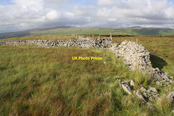 Photo 6"x4" Junction of walls on Widdale Fell Garsdale Head c2012