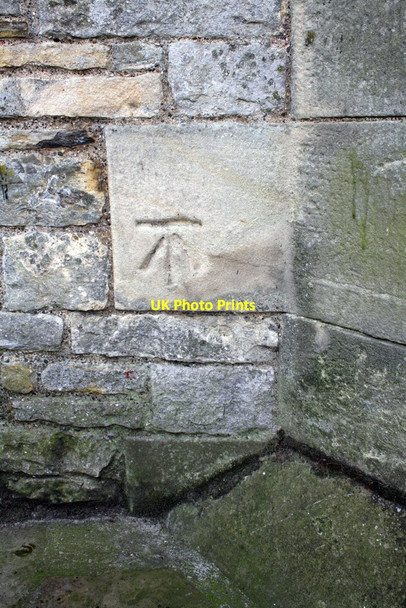 Photo 6"x4" Benchmark on Trinity Church Richmond\/NZ1701 c2012