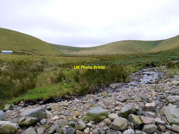 Photo 6"x4" College Burn towards the Border Ridge Sourhope c2012