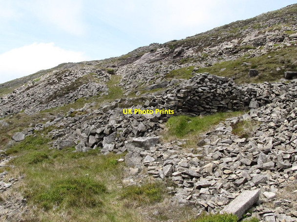 Photo 6"x4" Ruined granite quarrymen's shelters on Slieve Binnian Annalong c2011