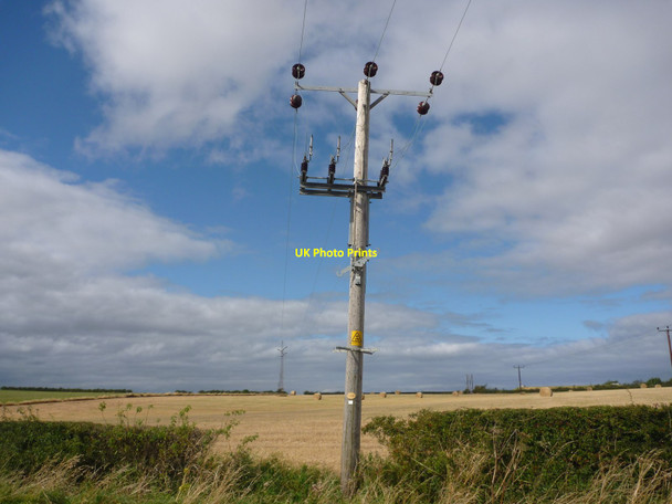 Photo 6"x4" East Lothian Landscape : Power Lines Near Blackmains Toll Haddington\/NT5173 c2012