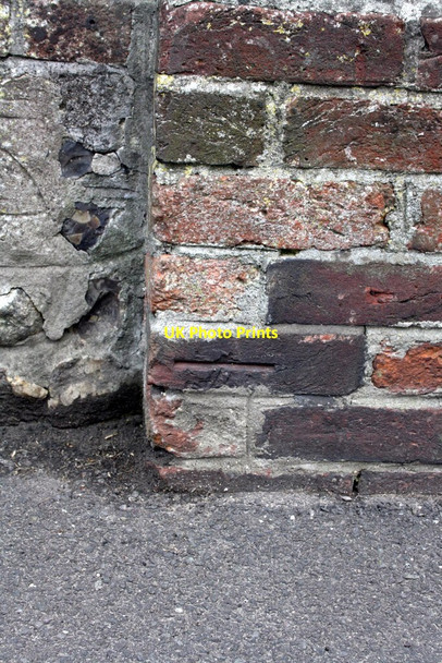 Photo 6"x4" Benchmark on gatepier of Chalk Newton House, Church Road Maiden Newton c2012