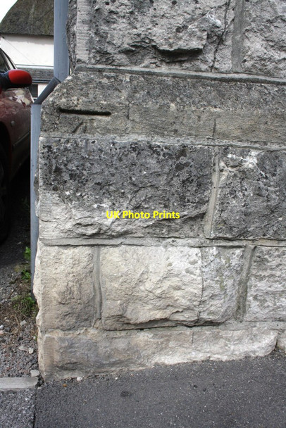 Photo 6"x4" Benchmark on the Methodist Chapel, Dorchester Road Maiden Newton c2012