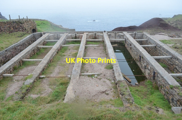 Photo 6"x4" Settling Tanks at Trewellard Zawn Lower Boscaswell c2012