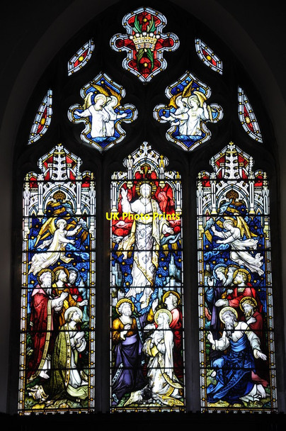 Photo 6"x4" Stained-glass window, Stone church Stone\/ST6895 c2012