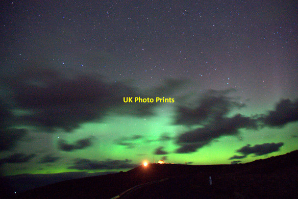 Photo 6"x4" Aurora borealis over Saxa Vord Kirkaton c2012