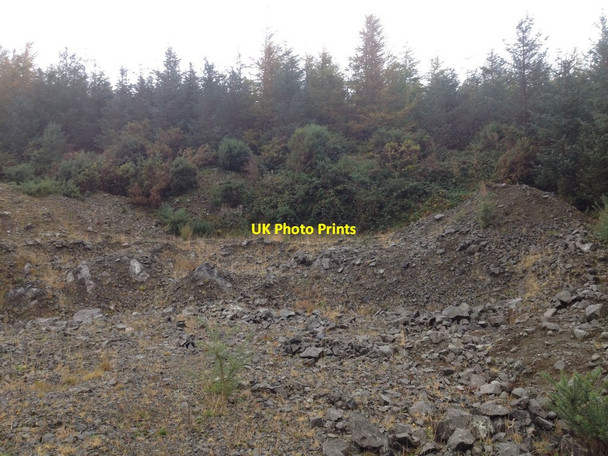 Photo 6"x4" Gravel pit in forestry near Lochdon Lochdon c2012