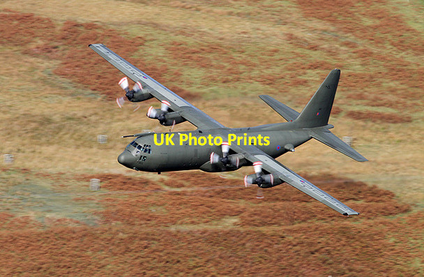 Photo 6"x4" A Hercules flying low over St Mary's Loch Bowerhope c2012