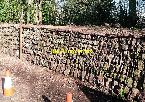 Photo 6"x4" Wall at Holnicote estate Holnicote c2012