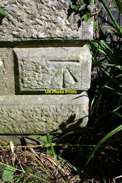 Photo 6"x4" Benchmark on bridge carrying dismantled railway Loders c2012