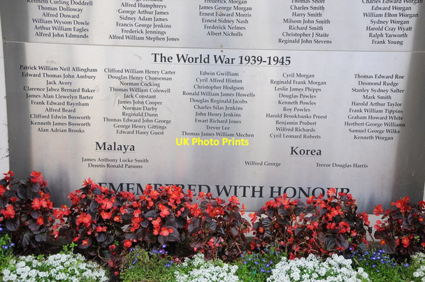 Photo 6"x4" Names on the war memorial (WWII) Coleford\/SO5710 c2012