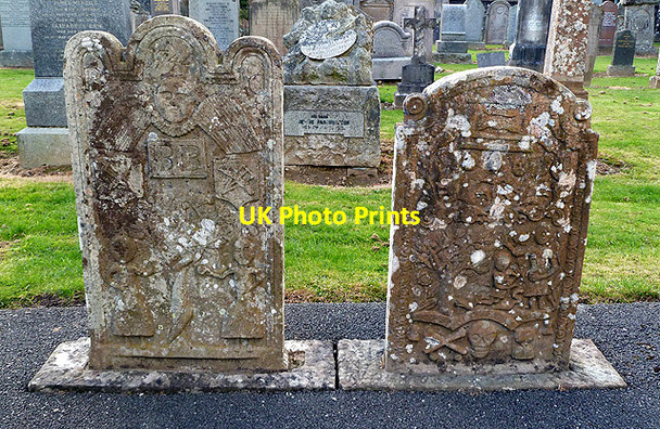 Photo 6"x4" Adam and Eve gravestones in Little Dunkeld Parish Church Dunkeld c2012
