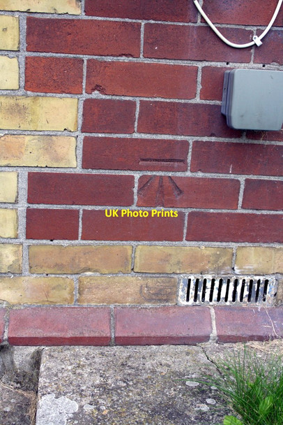 Photo 6"x4" Benchmark on #15 Hillhead Terrace, Musbury Road Axminster c2012