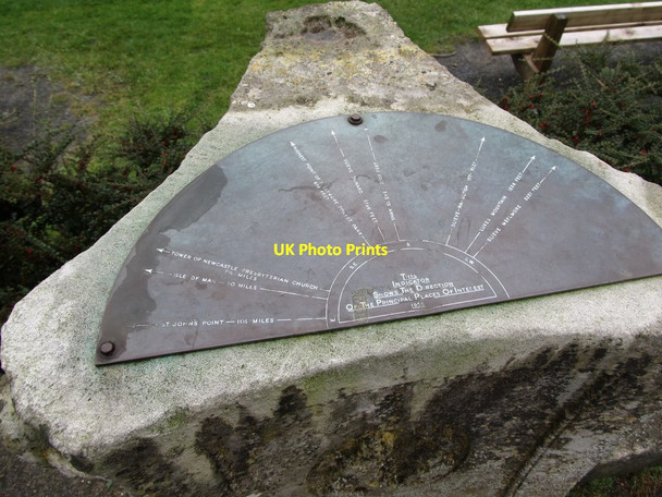 Photo 6"x4" Direction indicator on the terrace of Tollymore Park Newcastle\/J3732 c2012