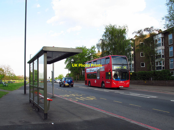 Photo 6"x4" Bus stop at the top of Blackheath Hill Lewisham c2013