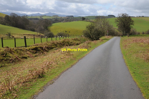 Photo 6"x4" Road on Llandyfalle Hill Llaneglwys c2013