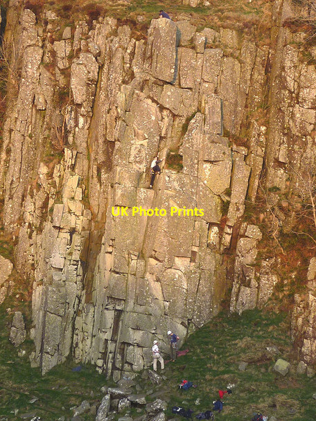 Photo 6"x4" Rock climbers on 'Sunset', Peel Crags Birkshaw\/NY7765 c2013