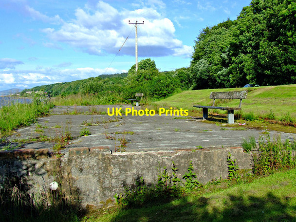 Photo 6"x4" Concrete platform at Cloch Point Levan c2012