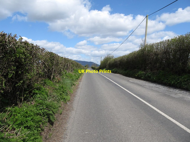Photo 6"x4" The road north from Castle Roche Cross Roads Hackballs Cross c2013