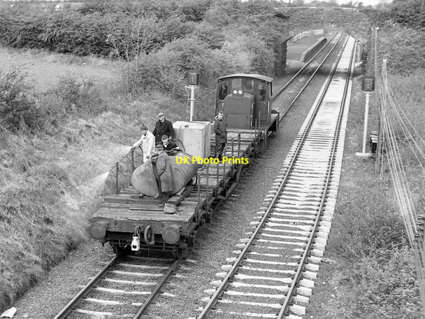 Photo 6"x4" Weed control train leaving Ballinderry (1975) Maghaberry c1975