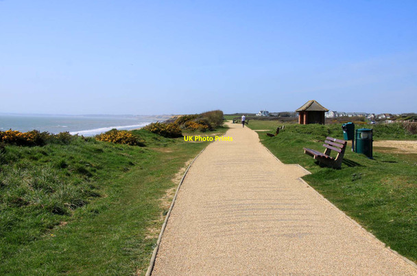Photo 6"x4" Clifftop footpath above Hordle Cliff Milford on Sea c2013